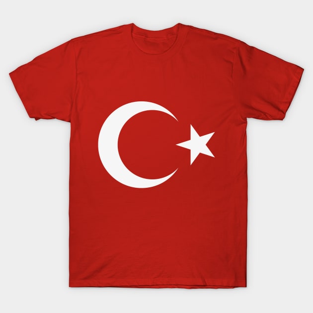 Turkey / Türkiye (Crescent & Star) T-Shirt by MrFaulbaum